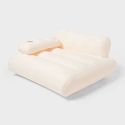 No Pump Included Inflatable Chair - Matte White - Sun Squad™: Inflatable Furniture, 176 lb Capacity