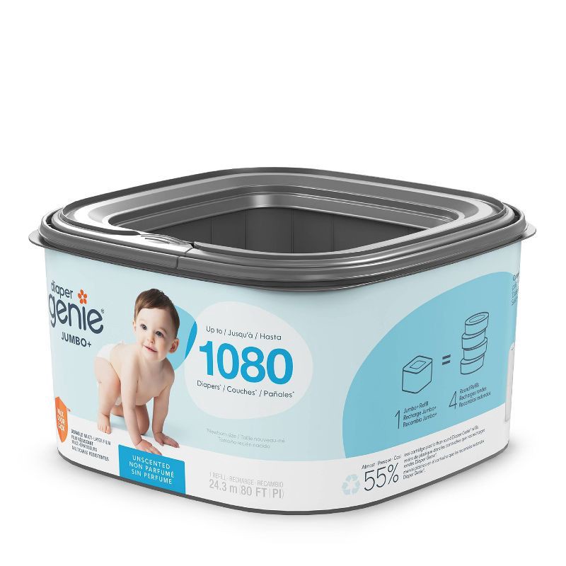 slide 2 of 9, Diaper Genie Jumbo Square Disposal Bag Refill - 1080ct, 1080 ct