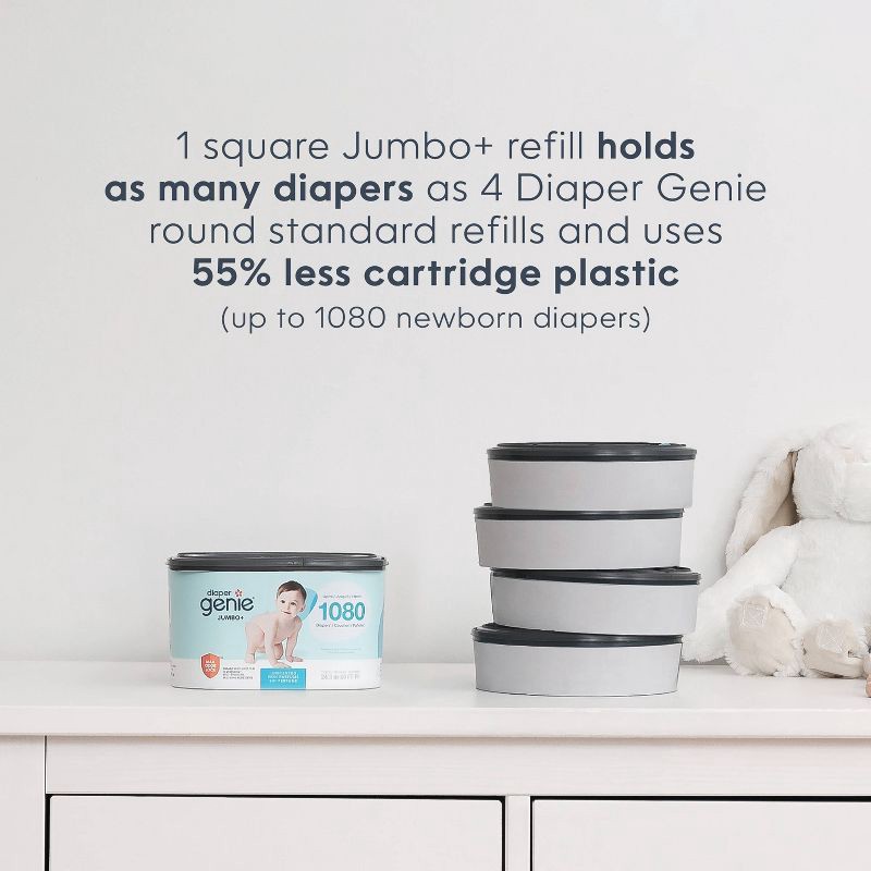 slide 7 of 9, Diaper Genie Jumbo Square Disposal Bag Refill - 1080ct, 1080 ct