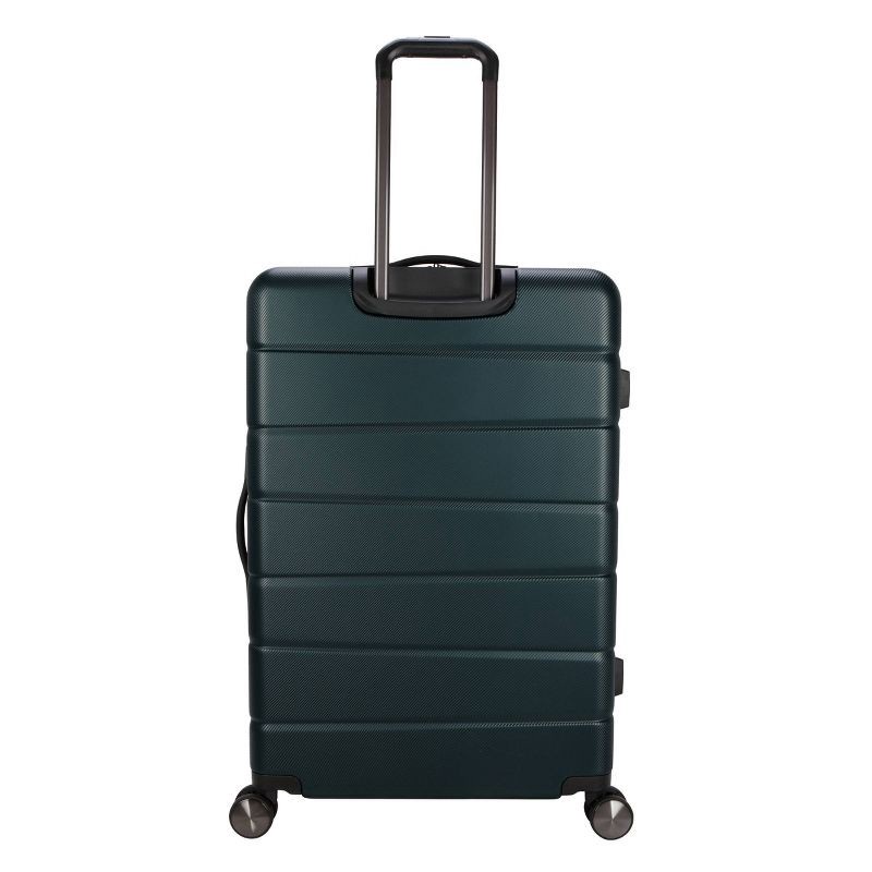 slide 3 of 10, Skyline Hardside Large Checked Spinner Suitcase - Sea Moss: 8 Wheels, Telescoping Handle, 1 ct