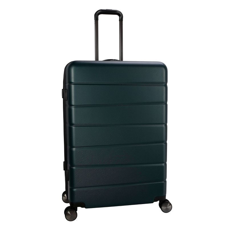 slide 5 of 10, Skyline Hardside Large Checked Spinner Suitcase - Sea Moss: 8 Wheels, Telescoping Handle, 1 ct