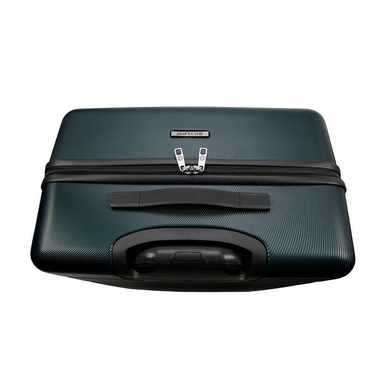 slide 8 of 10, Skyline Hardside Large Checked Spinner Suitcase - Sea Moss: 8 Wheels, Telescoping Handle, 1 ct