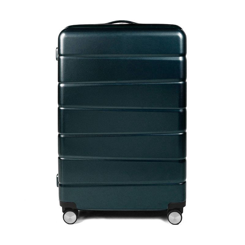 slide 1 of 10, Skyline 8 Wheel Hardside Spinner 28" Check In Suitcase - Sea Moss, 1 ct