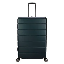 Skyline Hardside Large Checked Spinner Suitcase - Sea Moss: 8 Wheels, Telescoping Handle