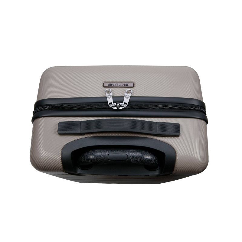 slide 8 of 10, Skyline Hardside Carry On Spinner Suitcase - Oxford Tan: Skyline Luggage 8-Wheel Spinner, 1 ct