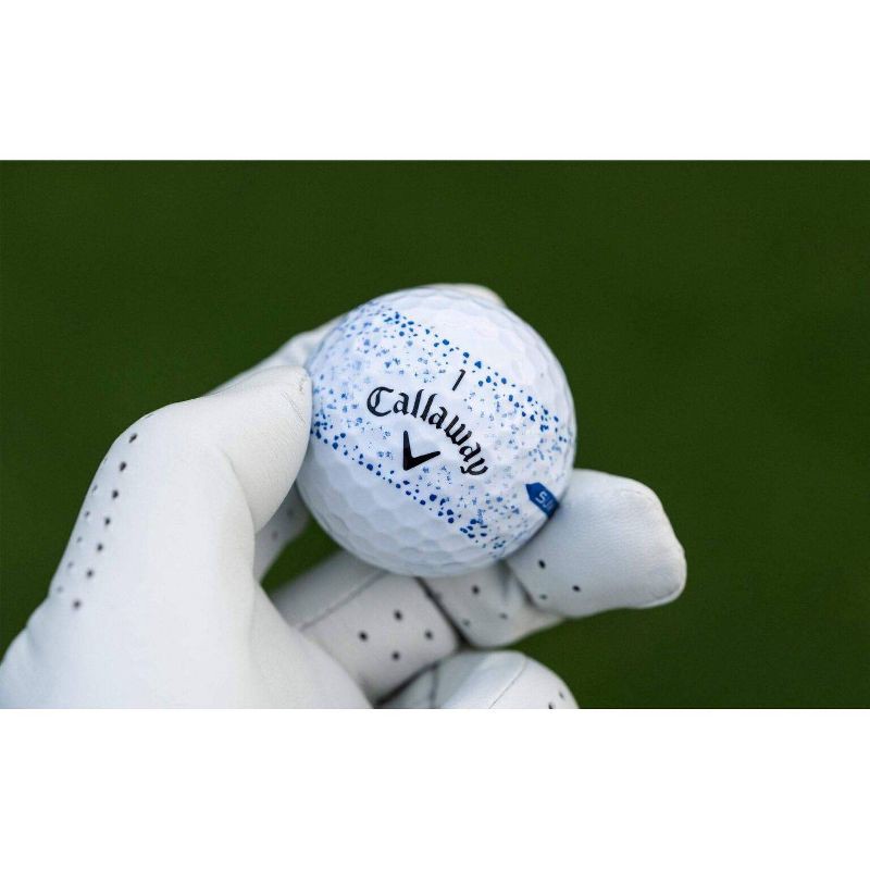 slide 4 of 7, Callaway Supersoft Splatter Golf Balls - Blue: Rubber Core, Ionomer Shell, 12 Pack, 12 ct