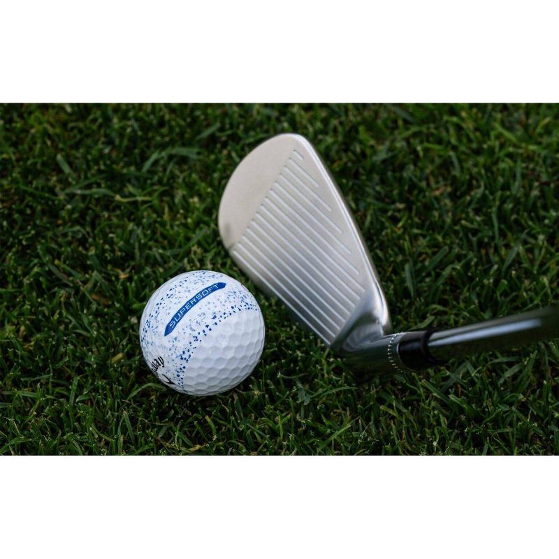 slide 5 of 7, Callaway Supersoft Splatter Golf Balls - Blue: Rubber Core, Ionomer Shell, 12 Pack, 12 ct