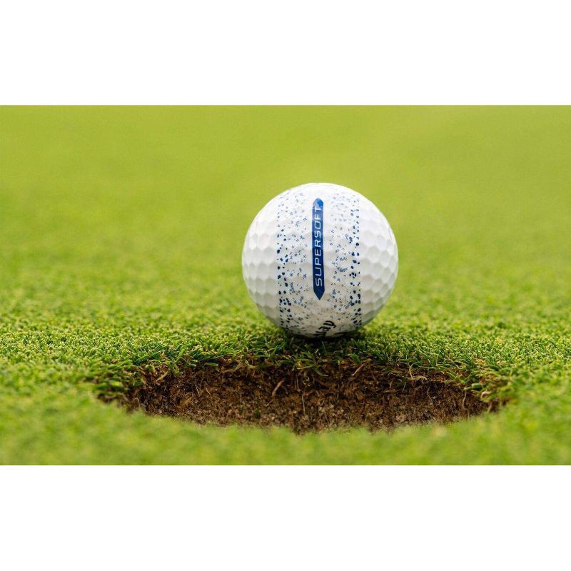 slide 6 of 7, Callaway Supersoft Splatter Golf Balls - Blue: Rubber Core, Ionomer Shell, 12 Pack, 12 ct
