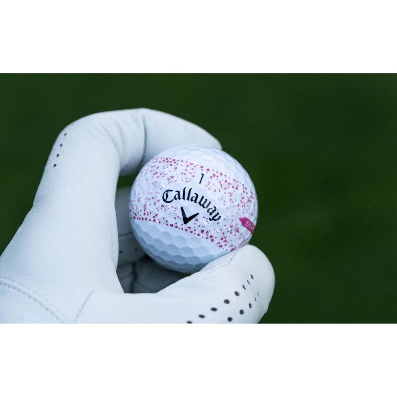 slide 4 of 5, Callaway Supersoft Splatter Golf Balls - Pink: Rubber Ionomer Shell, 12 Pack, 12 ct