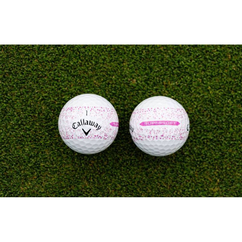 slide 5 of 5, Callaway Supersoft Splatter Golf Balls - Pink: Rubber Ionomer Shell, 12 Pack, 12 ct