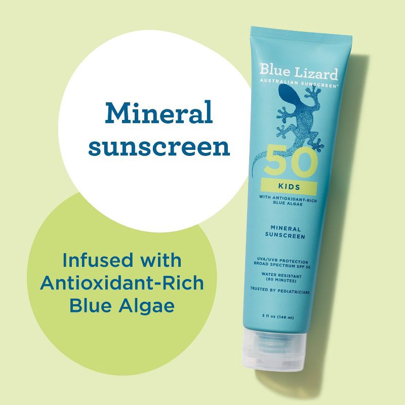 slide 3 of 5, Blue Lizard Kids' Mineral-Based Sunscreen Lotion - SPF 50 - 5 fl oz, 50 ct; 5 fl oz