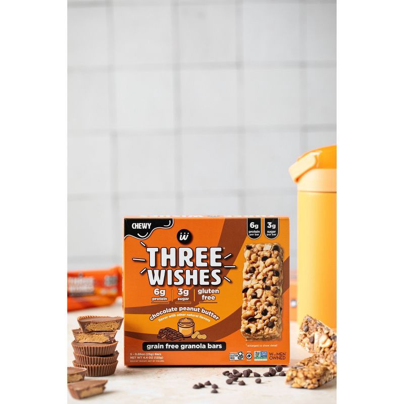 slide 3 of 3, Three Wishes Peanut Butter Granola Bars - 4.4oz/5ct, 4.4 oz