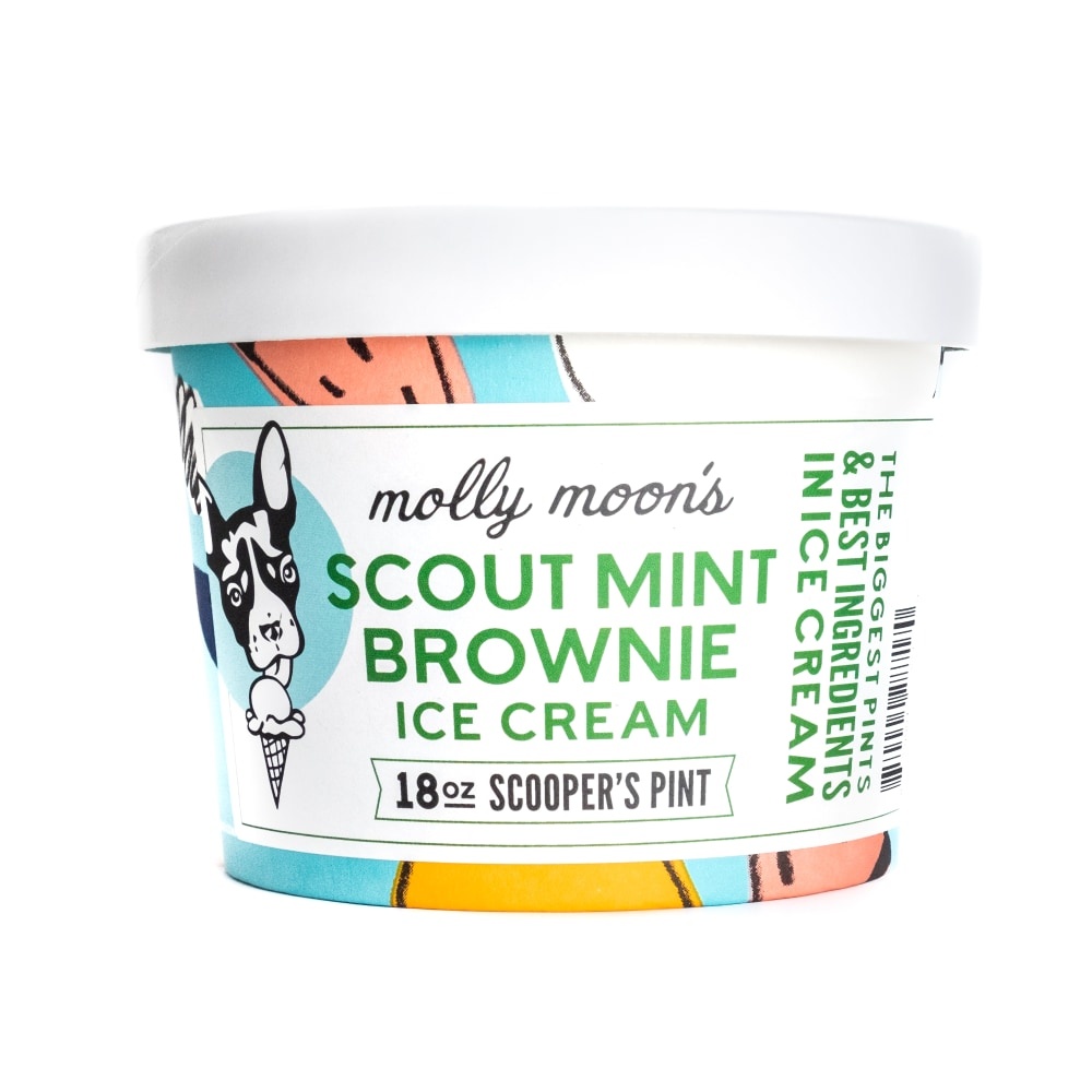 slide 1 of 1, Molly Moon's Scout Mint Brownie Ice Cream, 18 oz