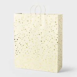 XXL Foil Print Stars Gift Bag Cream/Gold - Spritz™