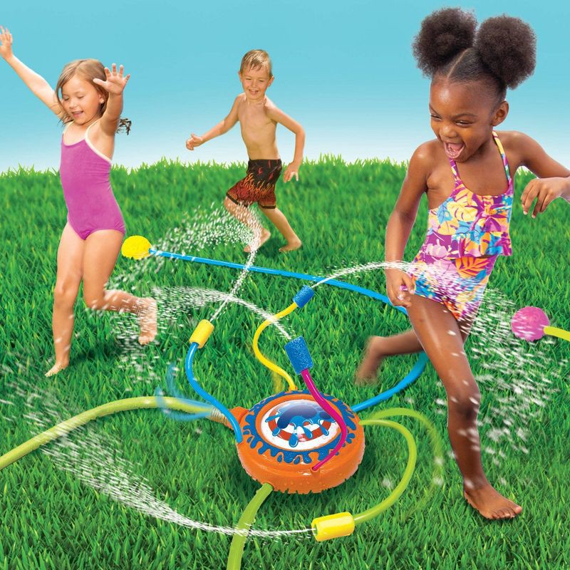 slide 7 of 9, Banzai Stomp Blast Sprinkler: PVC Play Toy for Kids, Ages 3 and Up, 1 ct