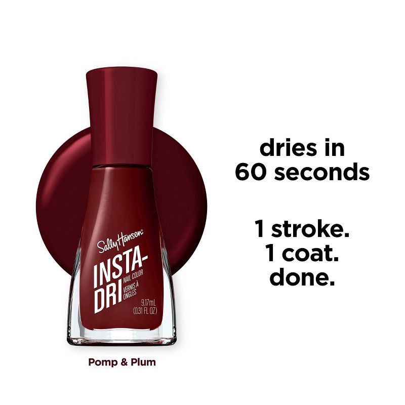 slide 4 of 9, Sally Hansen Insta-Dri Nail Polish - Pomp & Plum - 0.31 fl oz, 0.31 fl oz