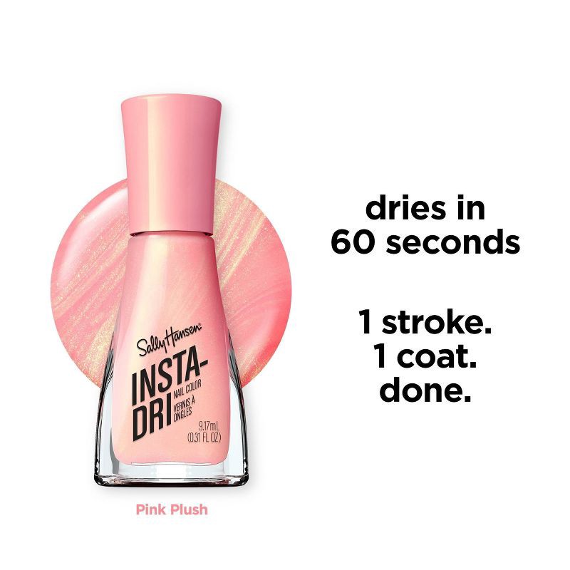 slide 4 of 9, Sally Hansen Insta-Dri Nail Polish - Pink Plush - 0.31 fl oz, 0.31 fl oz