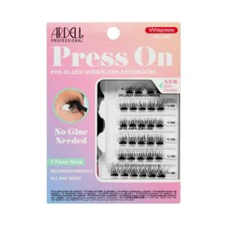 Ardell Press-On Wispies Volume False Eyelashes - 30ct: Synthetic Hair, Includes Applicator