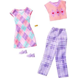 Barbie Fashion Argyle Outfit - 2pk