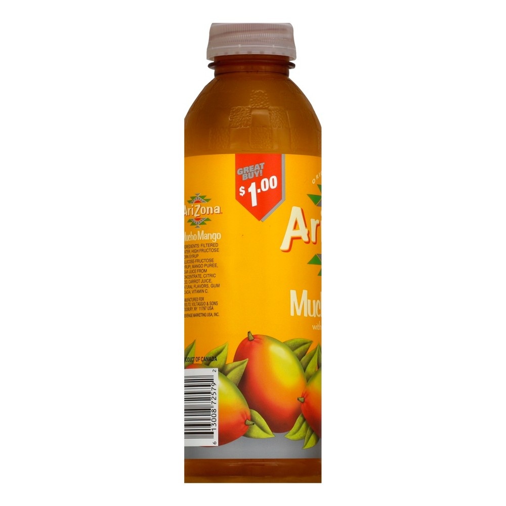 slide 4 of 4, AriZona Mucho Mango Bottle - 20 fl oz, 20 fl oz