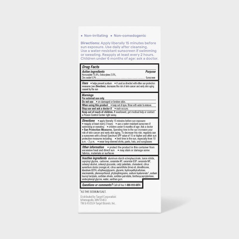 slide 4 of 4, Morning Facial Moisturizing Lotion with Sunscreen SPF 30 - 3 fl oz - up&up™, 30 ct; 3 fl oz