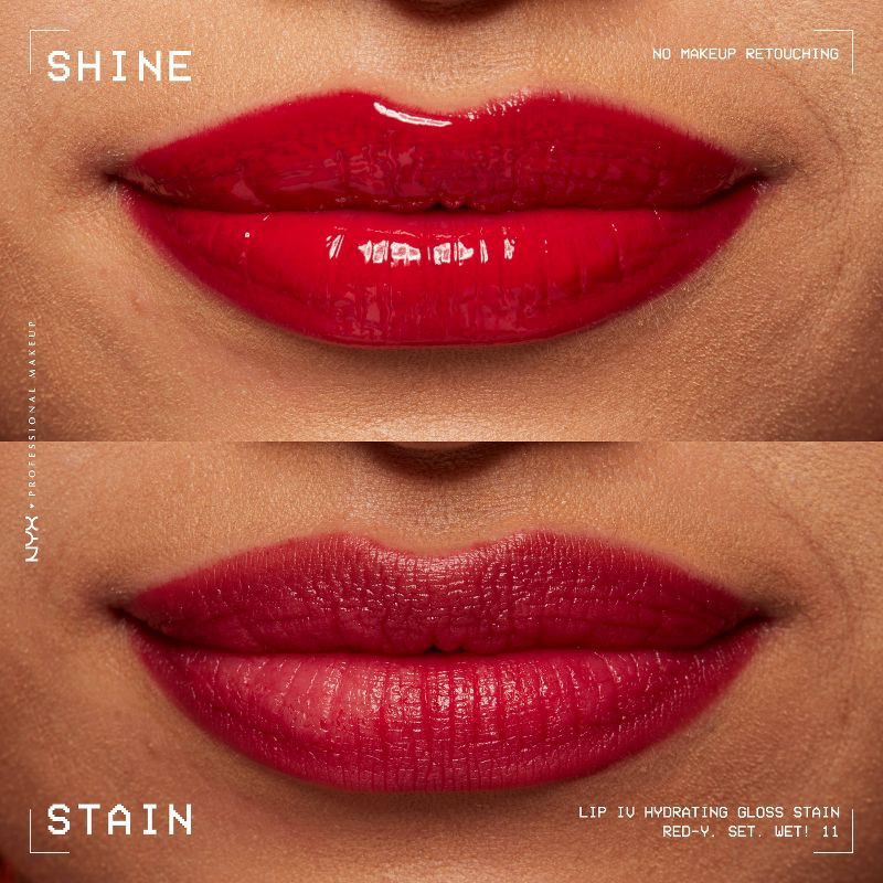 slide 4 of 9, NYX Professional Makeup Lip IV Hydrating Lip Gloss Stain - Set Wet - 0.16 fl oz, 0.16 fl oz