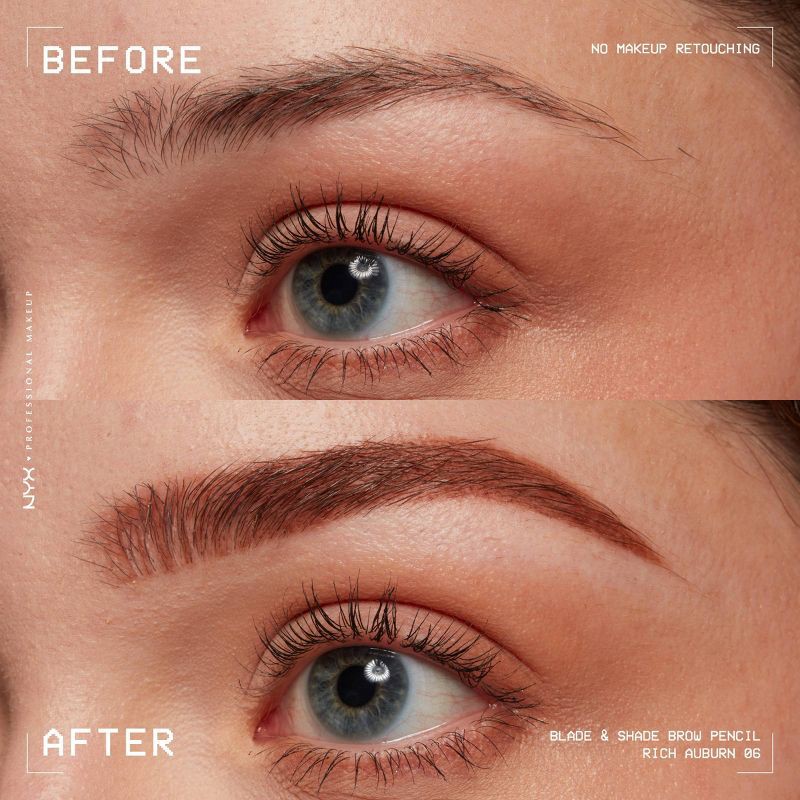 slide 3 of 10, NYX Professional Makeup Brow Blade & Shade Nano Mechanical Brow Pencil - Rich Auburn - 0.002oz, 0.002 oz