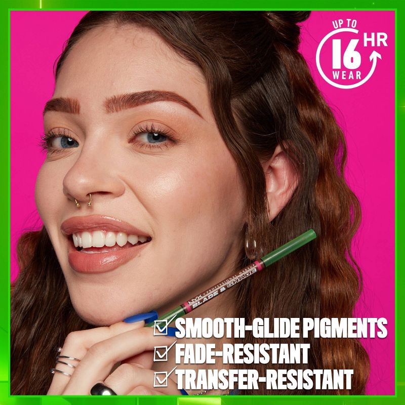 slide 7 of 10, NYX Professional Makeup Brow Blade & Shade Nano Mechanical Brow Pencil - Gray - 0.002oz, 0.002 oz