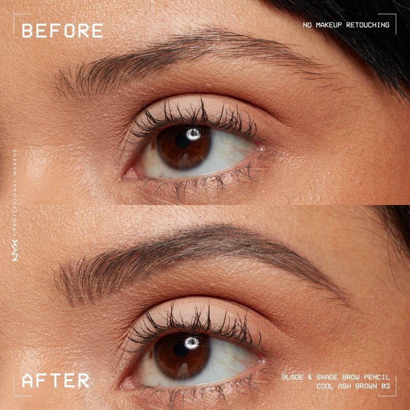 slide 3 of 10, NYX Professional Makeup Brow Blade & Shade Nano Mechanical Brow Pencil - Cool Ash Brown - 0.002oz, 0.002 oz