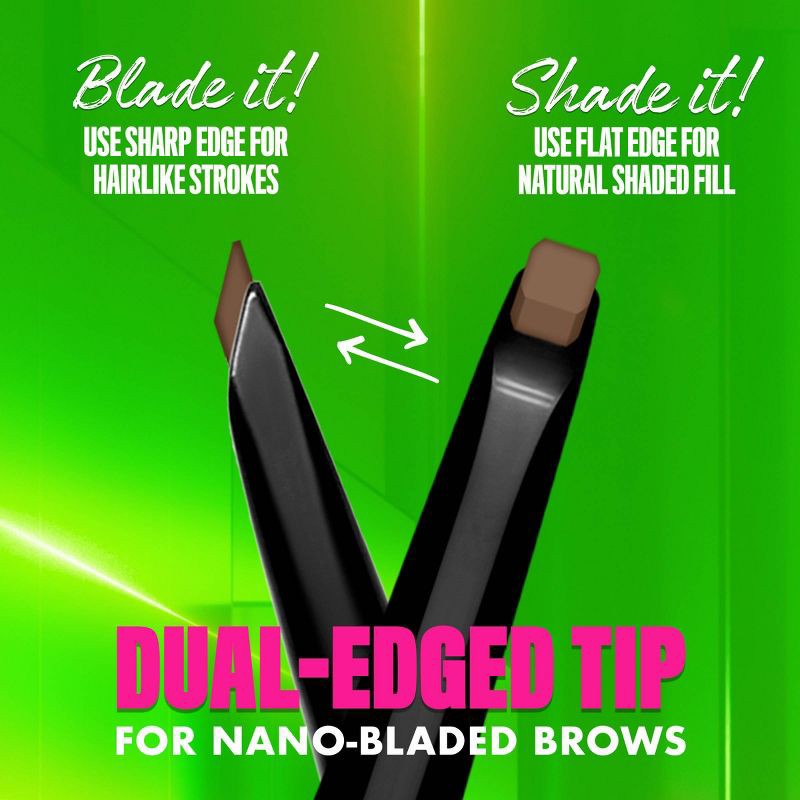 slide 6 of 10, NYX Professional Makeup Brow Blade & Shade Nano Mechanical Brow Pencil - Cool Ash Brown - 0.002oz, 0.002 oz