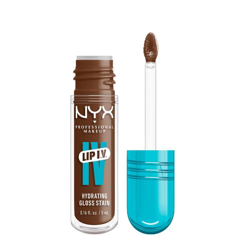 slide 1 of 9, NYX Professional Makeup Lip IV Hydrating Lip Gloss Stain - Splash N Spice - 0.16 fl oz, 0.16 fl oz