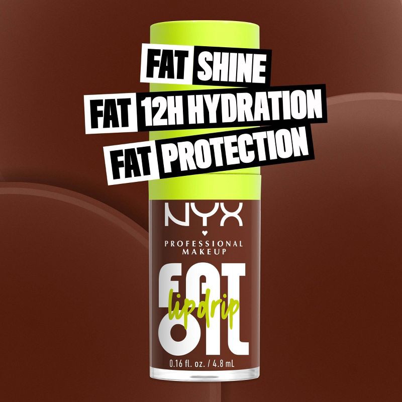 slide 4 of 6, NYX Professional Makeup Fat Oil Lip Drip Lip Gloss - Livin The Cream - 0.16 fl oz, 0.16 fl oz
