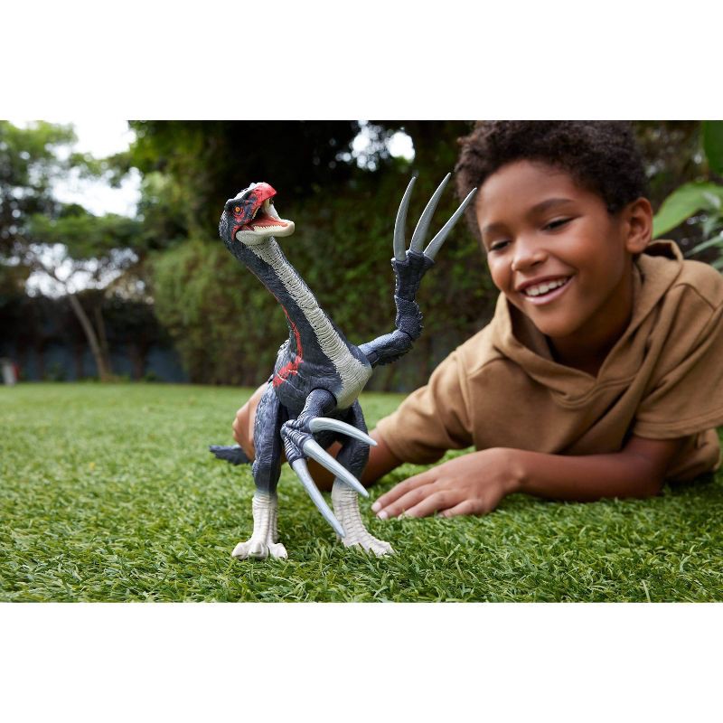 slide 2 of 6, Jurassic World Slash N Roar Therizinosaurus Dinosaur Figure, Attack & Sound Toy, Chaos Theory, 1 ct
