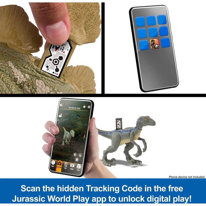 slide 3 of 6, Jurassic World Slash N Roar Therizinosaurus Dinosaur Figure, Attack & Sound Toy, Chaos Theory, 1 ct