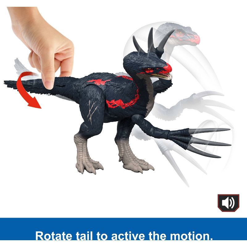 slide 5 of 6, Jurassic World Slash N Roar Therizinosaurus Dinosaur Figure, Attack & Sound Toy, Chaos Theory, 1 ct