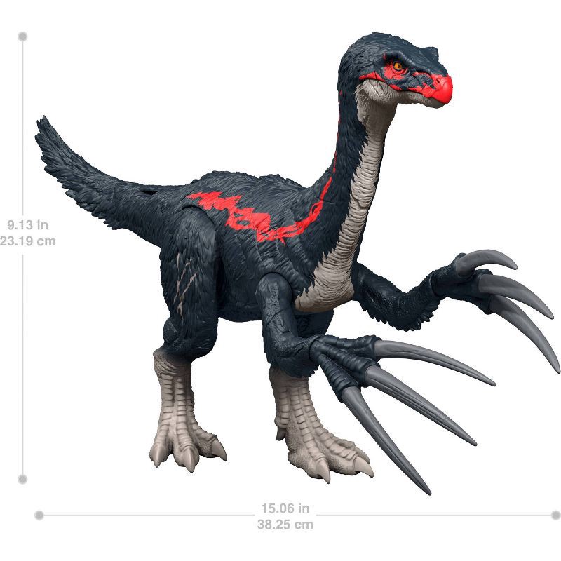 slide 6 of 6, Jurassic World Slash N Roar Therizinosaurus Dinosaur Figure, Attack & Sound Toy, Chaos Theory, 1 ct