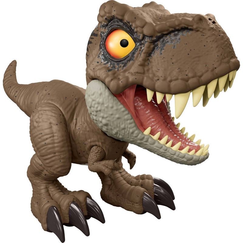 slide 1 of 5, Jurassic World Roar Command Tyrannosaurus Rex Dinosaur Figure Toy, Records, Plays & Roars, T. Rex, 1 ct