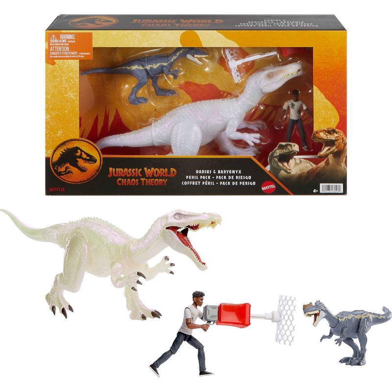 slide 1 of 6, Jurassic World Chaos Theory: Darius & Baryonyx & Monolophosaurus Action Figure Toys, 1 ct