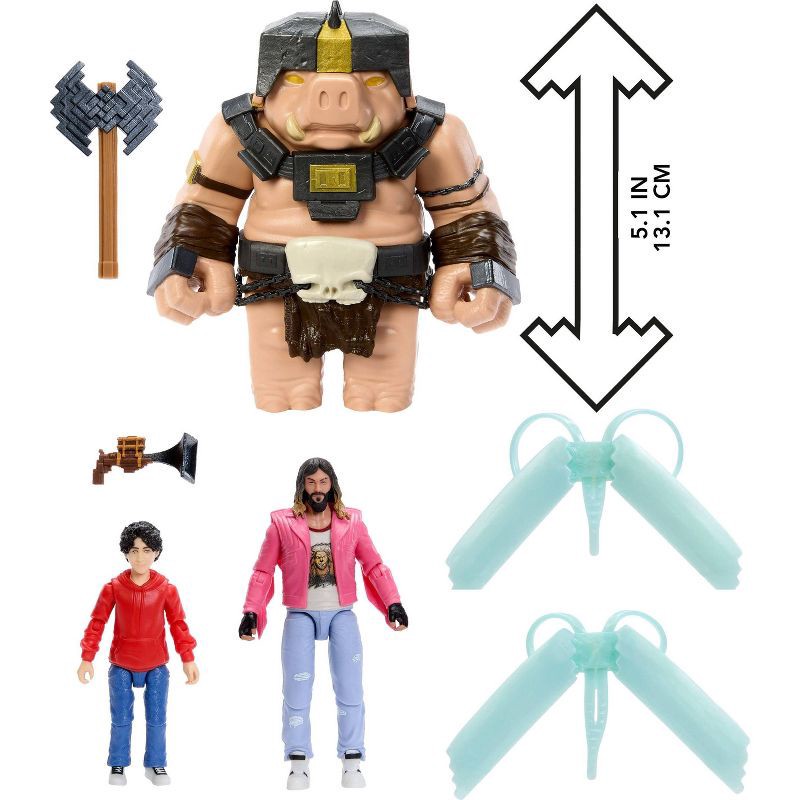 slide 3 of 6, Minecraft A Well-Crafted Escape Figure Pack with 3 Action Figures & 4 Accessories Inspired by the Movie, 1 ct