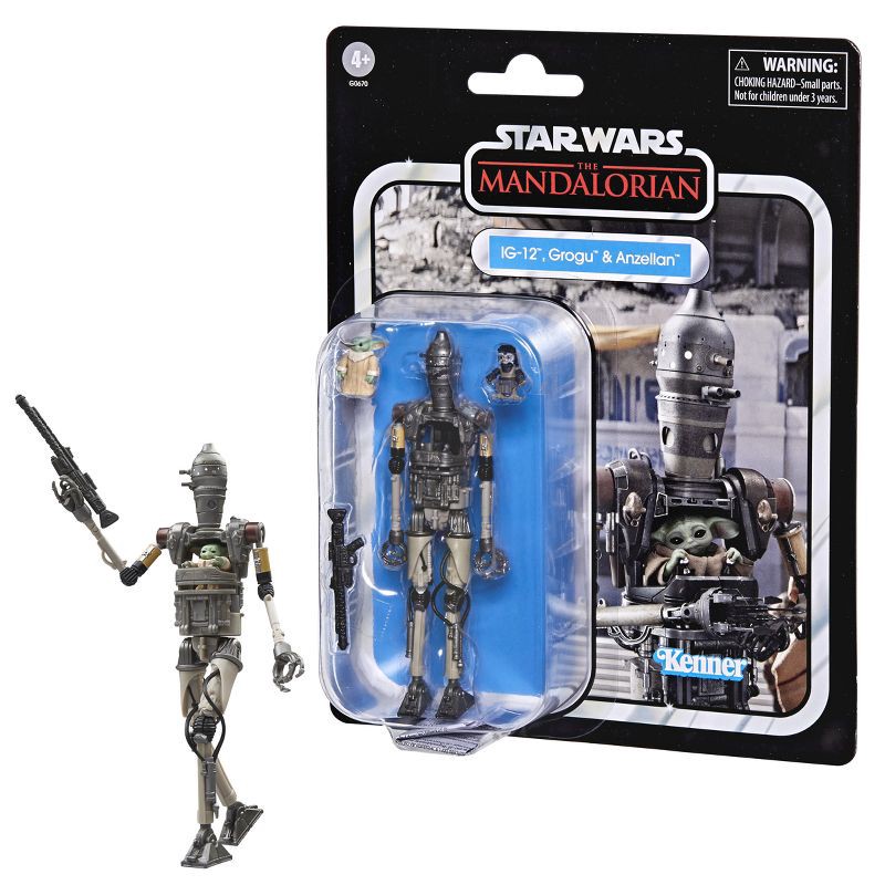 slide 3 of 5, Star Wars The Vintage Collection IG-12, Grogu & Anzellan, 1 ct