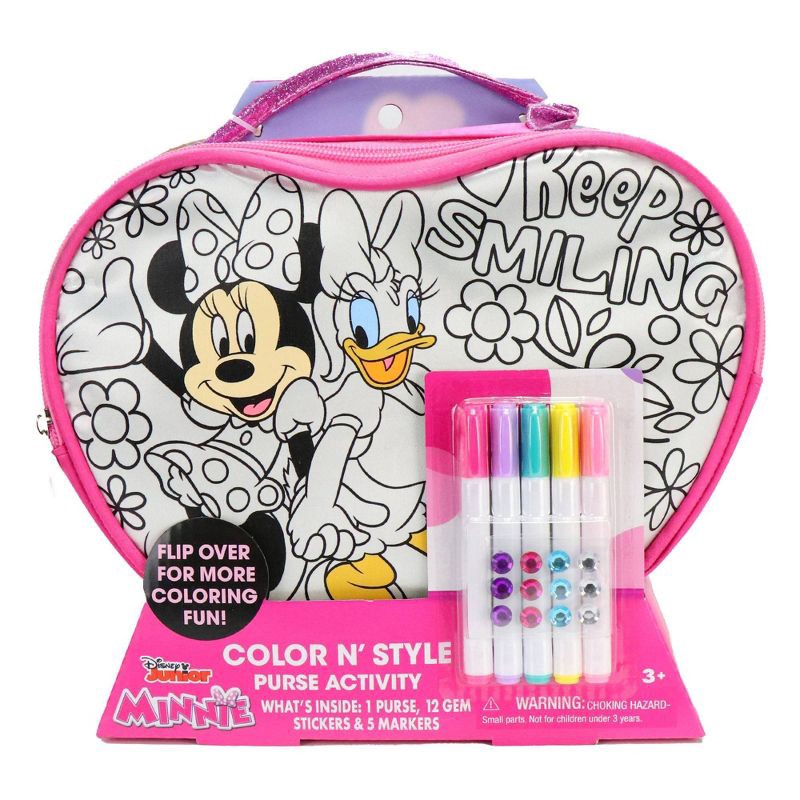 slide 1 of 7, Minnie Mouse Color N' Style Purse, 1 ct
