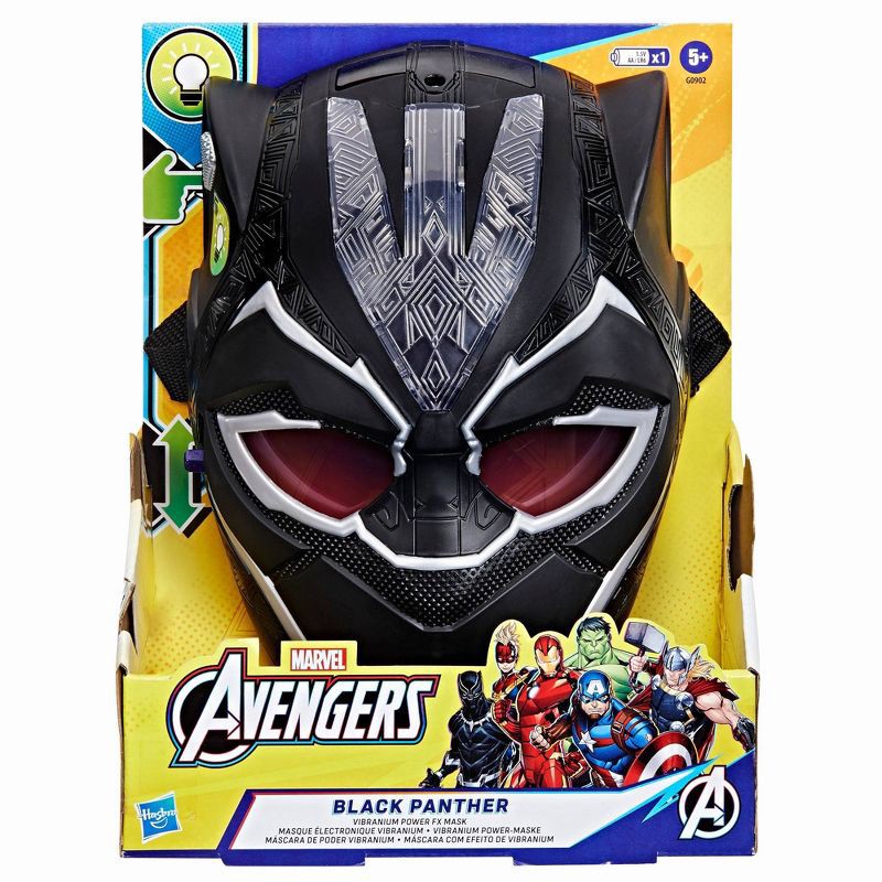 slide 2 of 7, Hasbro Marvel Avengers Black Panther Vibranium Power FX Mask, Halloween Costume, 1 ct