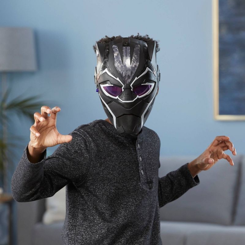 slide 5 of 7, Hasbro Marvel Avengers Black Panther Vibranium Power FX Mask, Halloween Costume, 1 ct