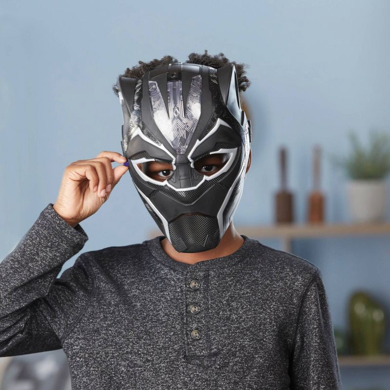 slide 6 of 7, Hasbro Marvel Avengers Black Panther Vibranium Power FX Mask, Halloween Costume, 1 ct