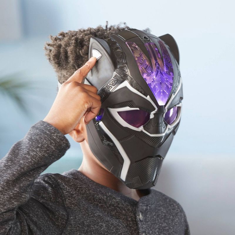 slide 7 of 7, Hasbro Marvel Avengers Black Panther Vibranium Power FX Mask, Halloween Costume, 1 ct