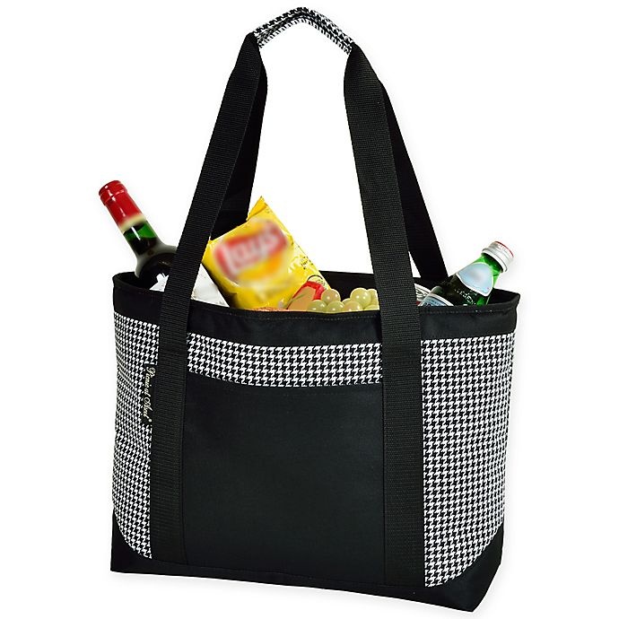 slide 1 of 3, Picnic At Ascot Eco Large Insulated Cooler Tote - Houndstooth, 1 ct