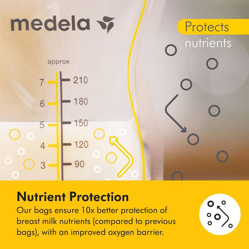 slide 7 of 10, Medela Recyclable Breast Milk Storage Bags - 100ct, 100 ct