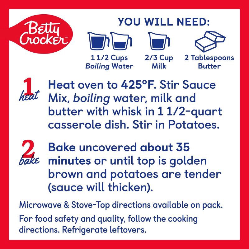 slide 5 of 7, Betty Crocker Sliced Au Gratin Potatoes - 4oz, 4 oz