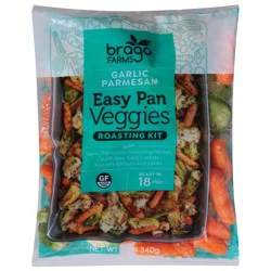 Braga Farms Easy Pan Veggies Garlic Parmesan Roasting Kit 12 oz
