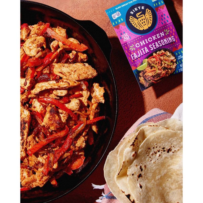 slide 3 of 3, Siete Gluten Free Chicken Fajita Seasoning - 1oz, 1 oz